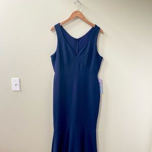 Formal fit and flare style dress. NAVY